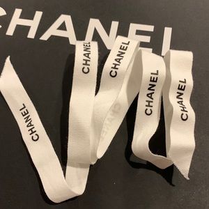 Chanel white ribbon